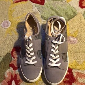 Vince Camuto Suede and Mesh Grey Sneakers